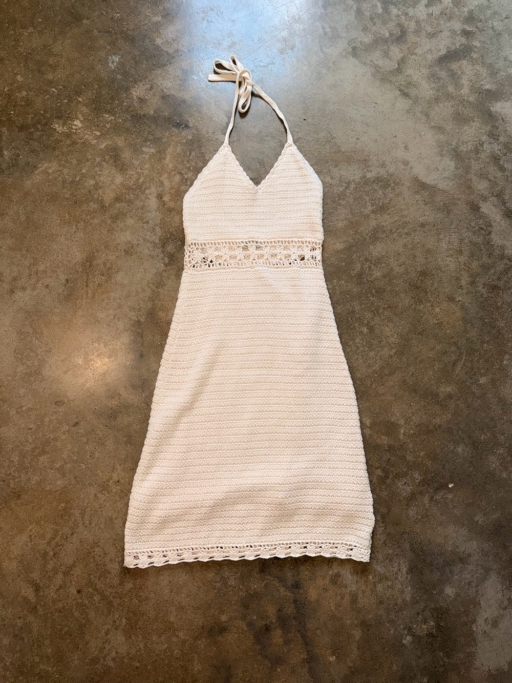 American Eagle Outfitters Crochet Halter Mini Dress - Size XS